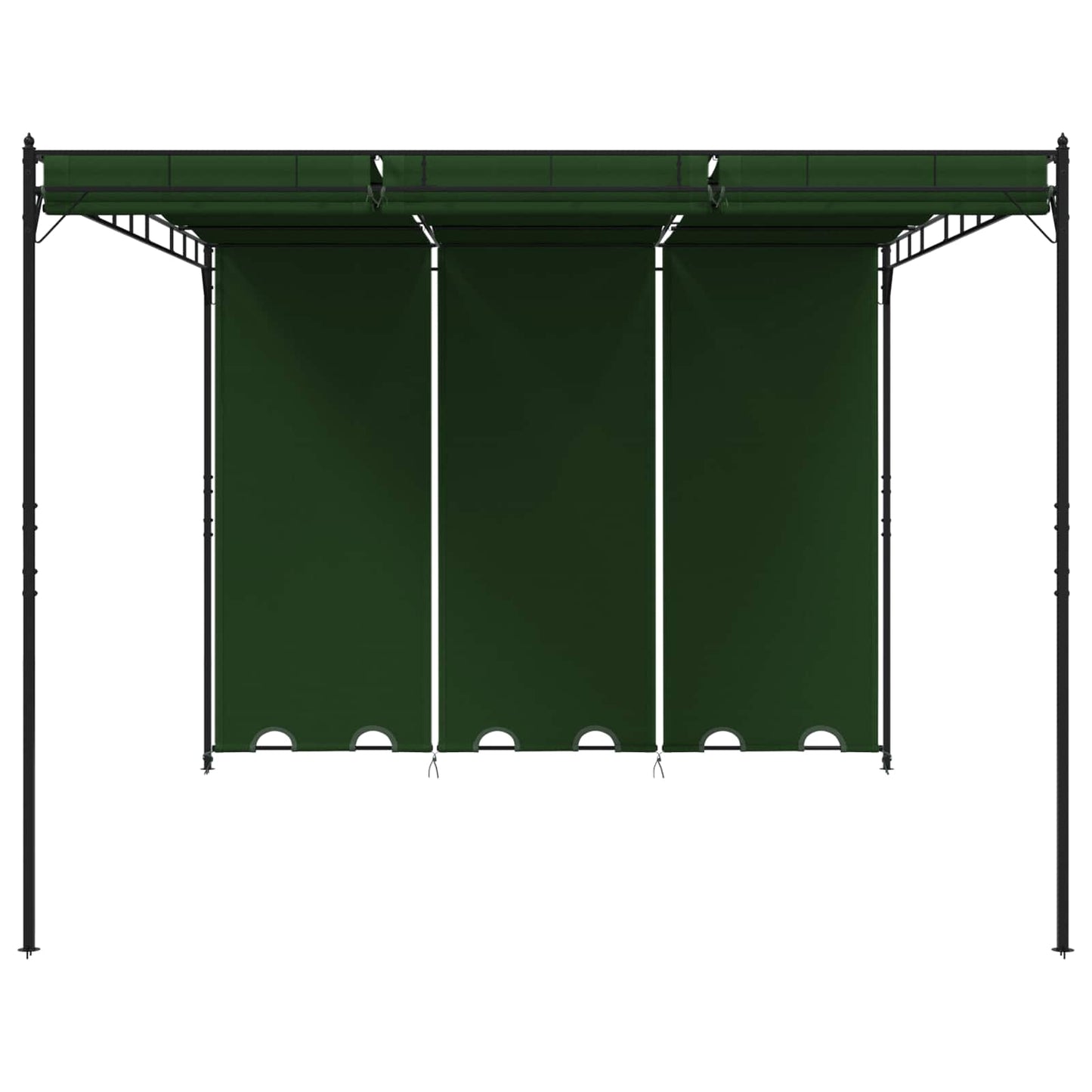 Paviljong 4 x 3 x 2,3 m Grønn Polyester og stål
