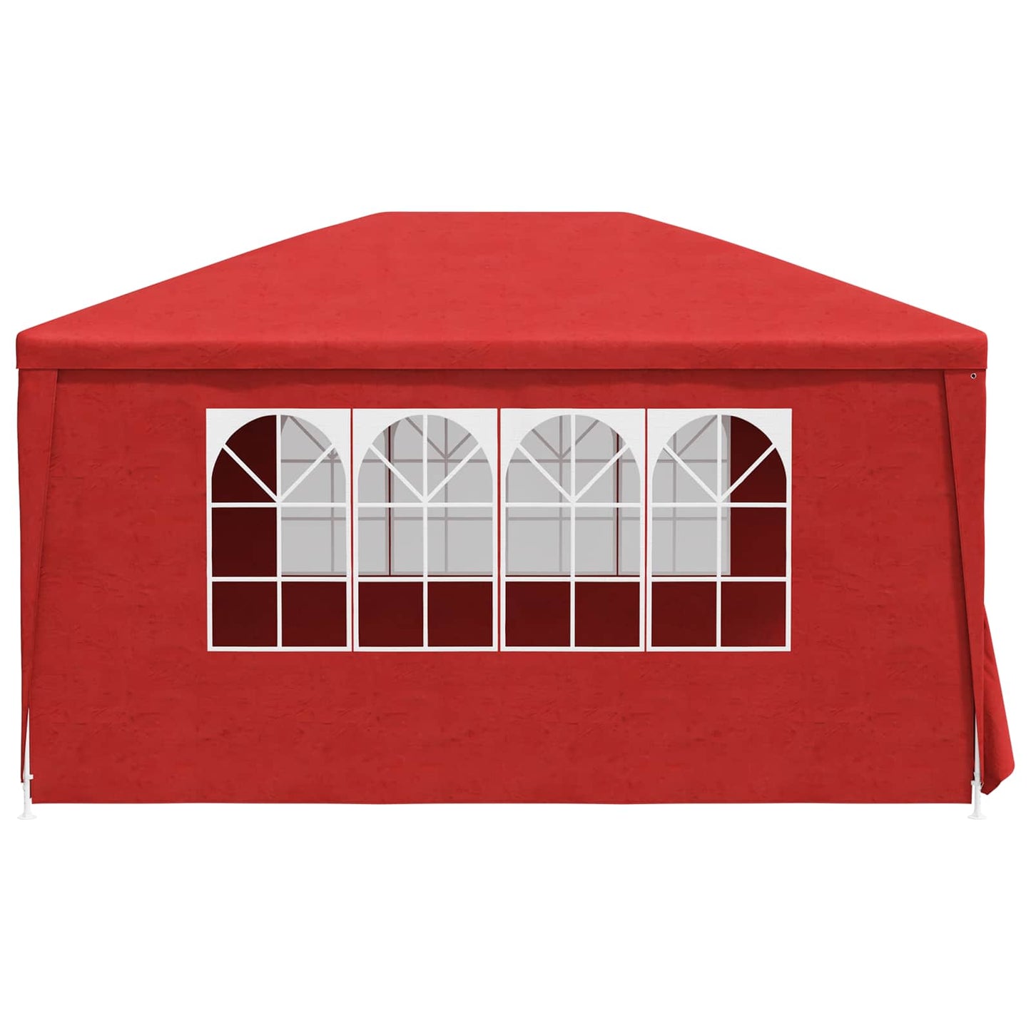 Partytelt med vegg Rød 400 x 300 x 255 cm Polyetylen og Stål vidaXL