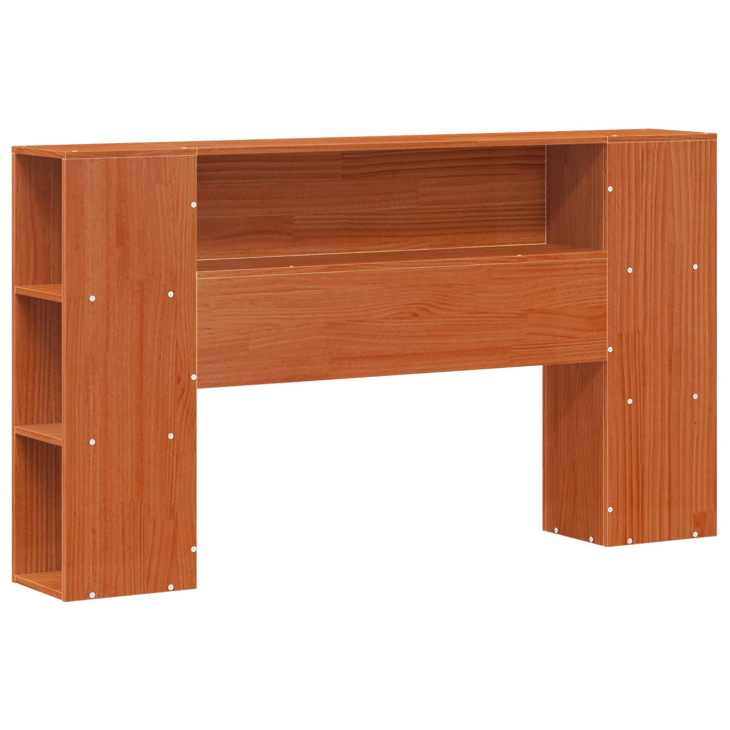Sengramme med oppbevaringshodegavl Vokset Brun 140 x 190 cm vidaXL