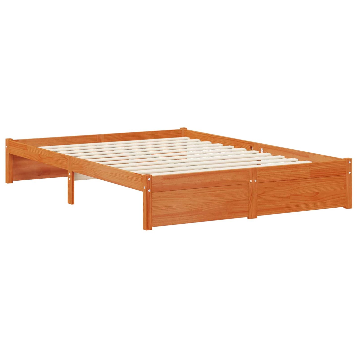 Sengramme med oppbevaringshodegavl VoksBrun 140 x 190 cm
