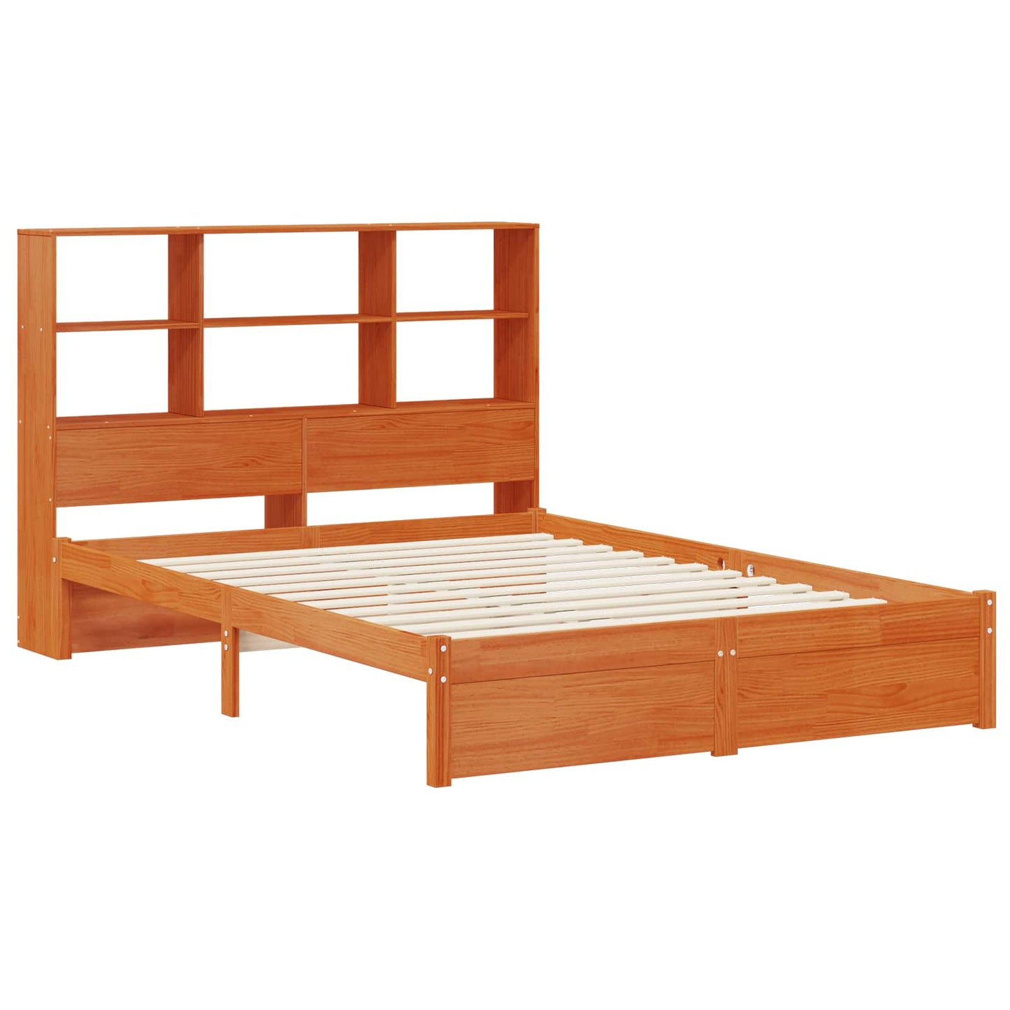 Sengramme med oppbevaringshodegavl VoksBrun 140 x 190 cm