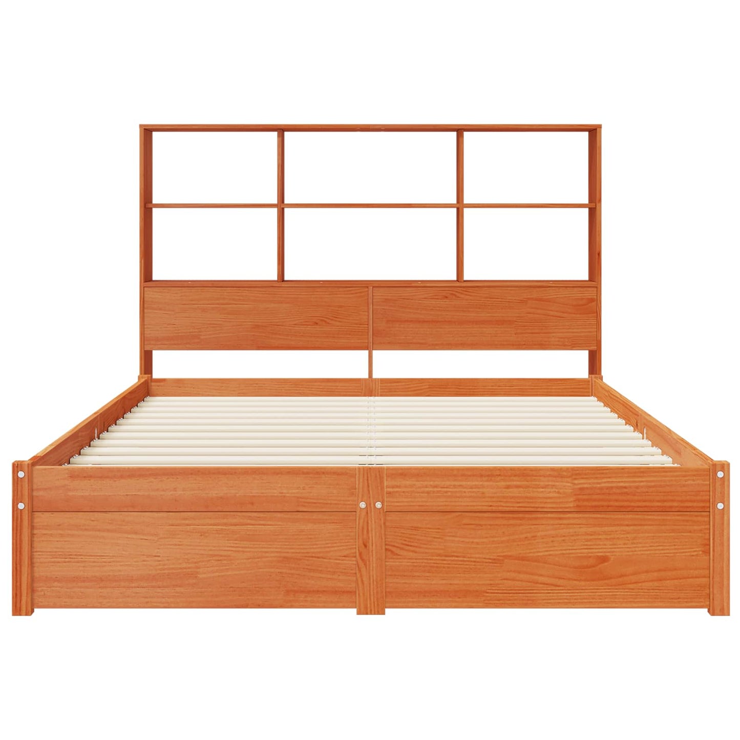 Sengramme med oppbevaringshodegavl VoksBrun 140 x 190 cm