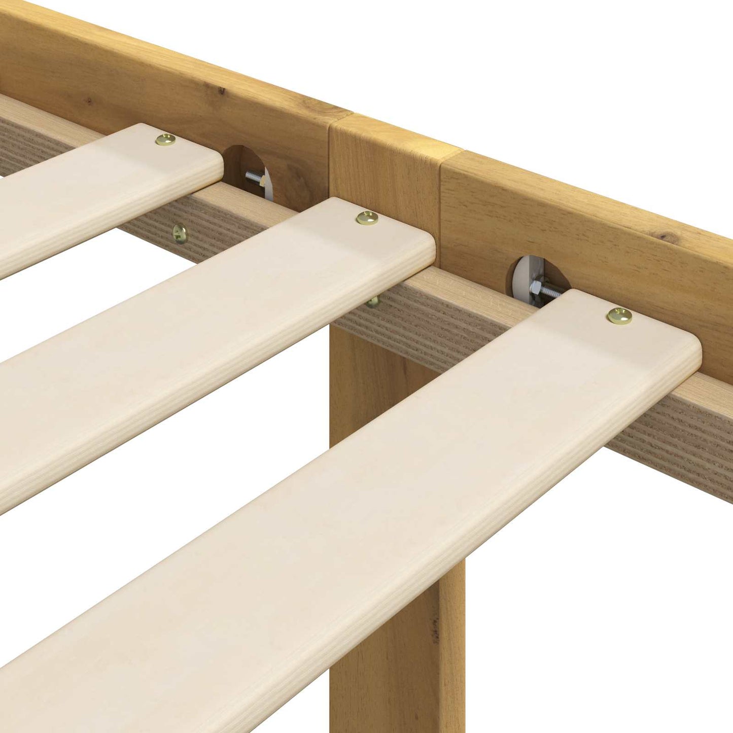 Dobbel Sengramme med Hodegjerde ROSTOCK Hvit 140 x 200 cm