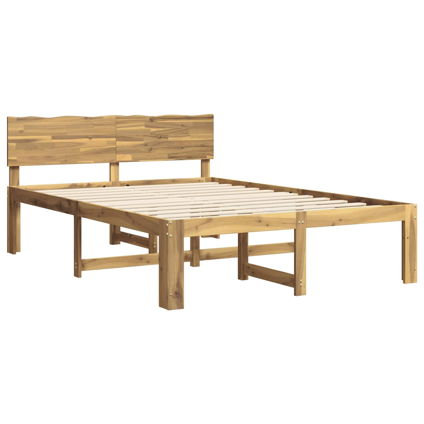 Dobbel Sengramme med Hodegjerde ROSTOCK Hvit 140 x 200 cm