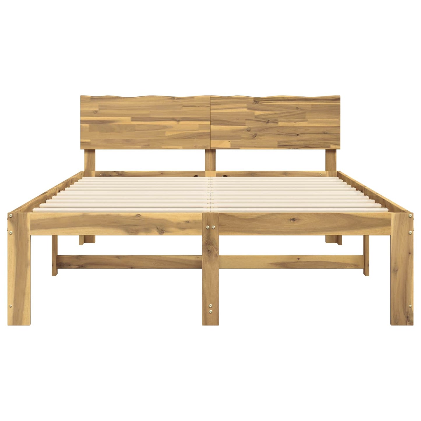 Dobbel Sengramme med Hodegjerde ROSTOCK Hvit 140 x 200 cm