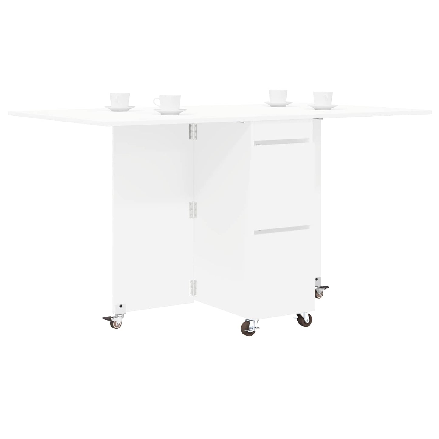 Spisebord 140 x 80 x 77 cm Konstruert tre Hvit Rektangulær