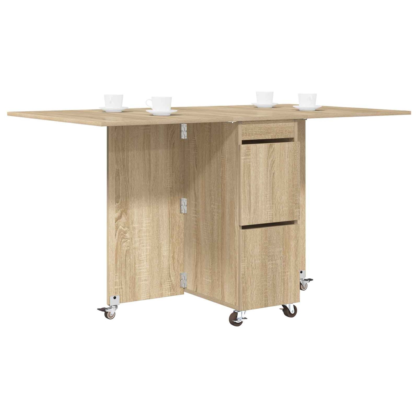 Spisebord 140 x 80 x 77 cm Konstruert tre Sonoma eik