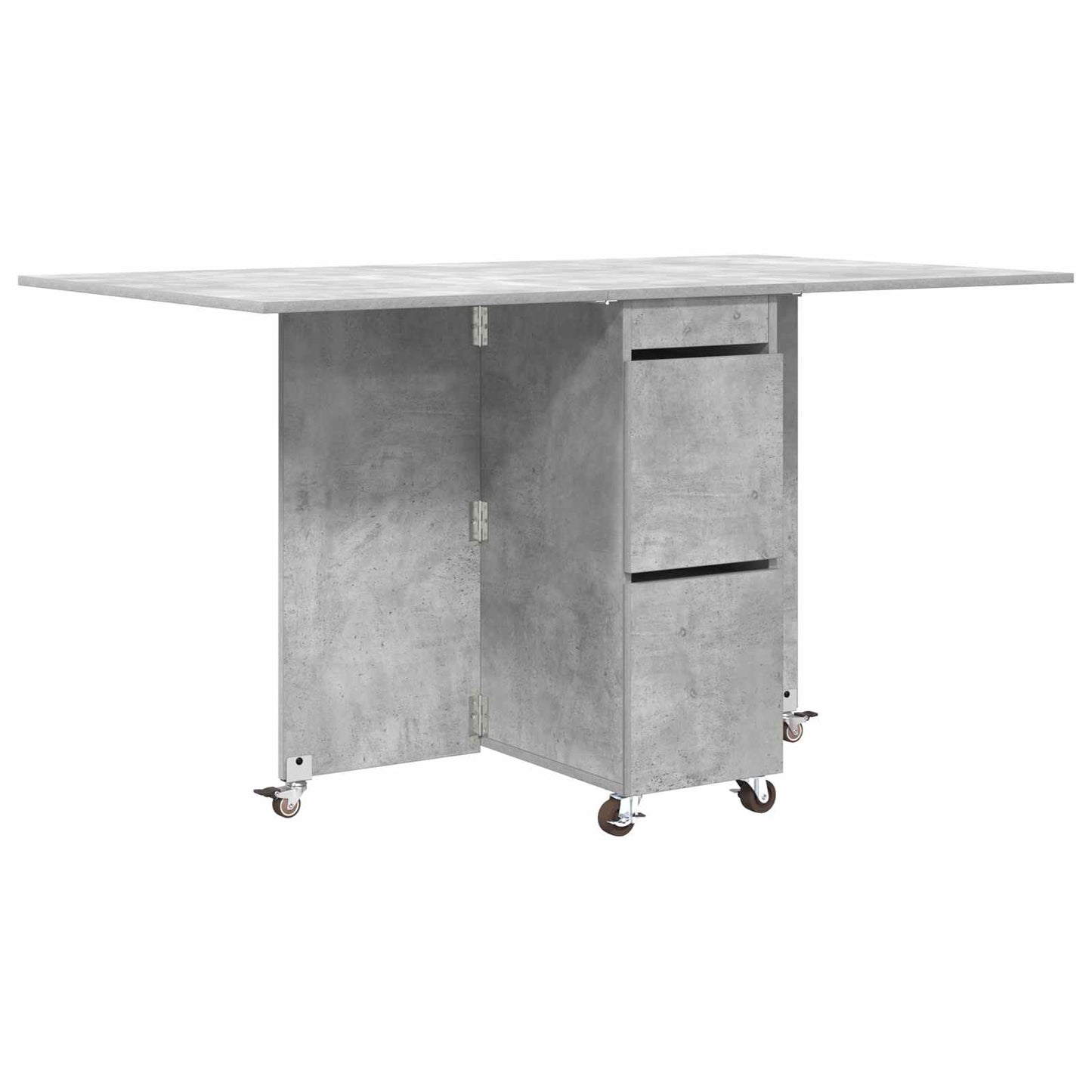 Spisebord 2 pcs 140 x 80 x 77 cm Konstruert tre Betonggrå