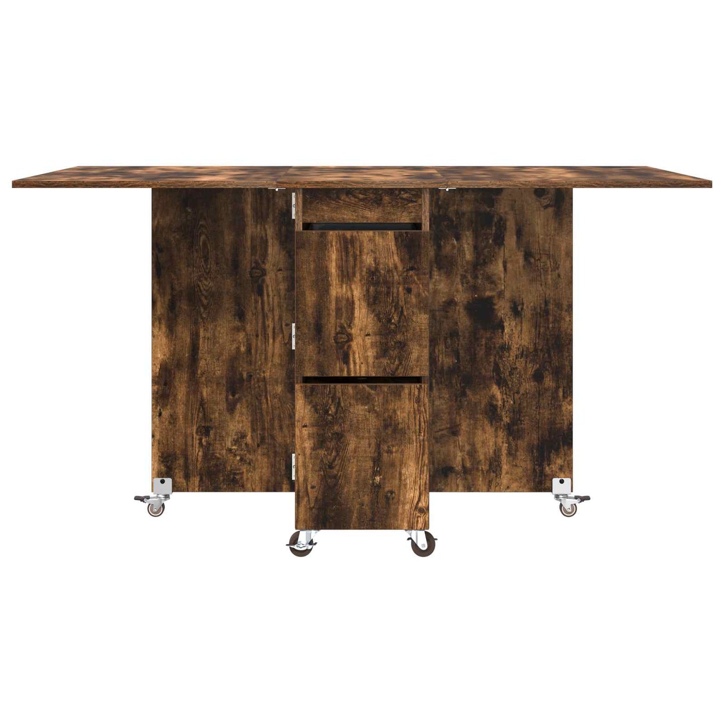 Spisebord 2 pcs 140 x 80 x 77 cm Konstruert tre Røkt Eik