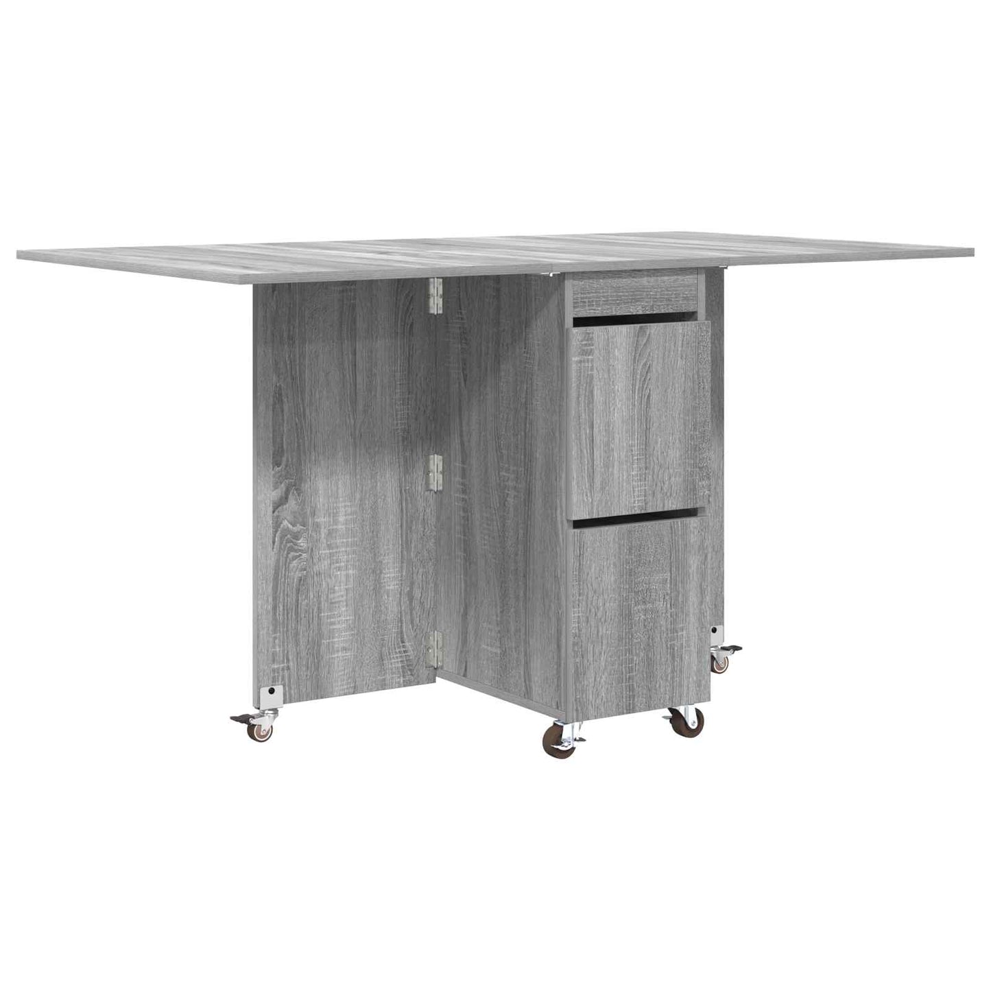 Spisebord 2 pcs 140 x 80 x 77 cm Konstruert tre Grå Sonoma