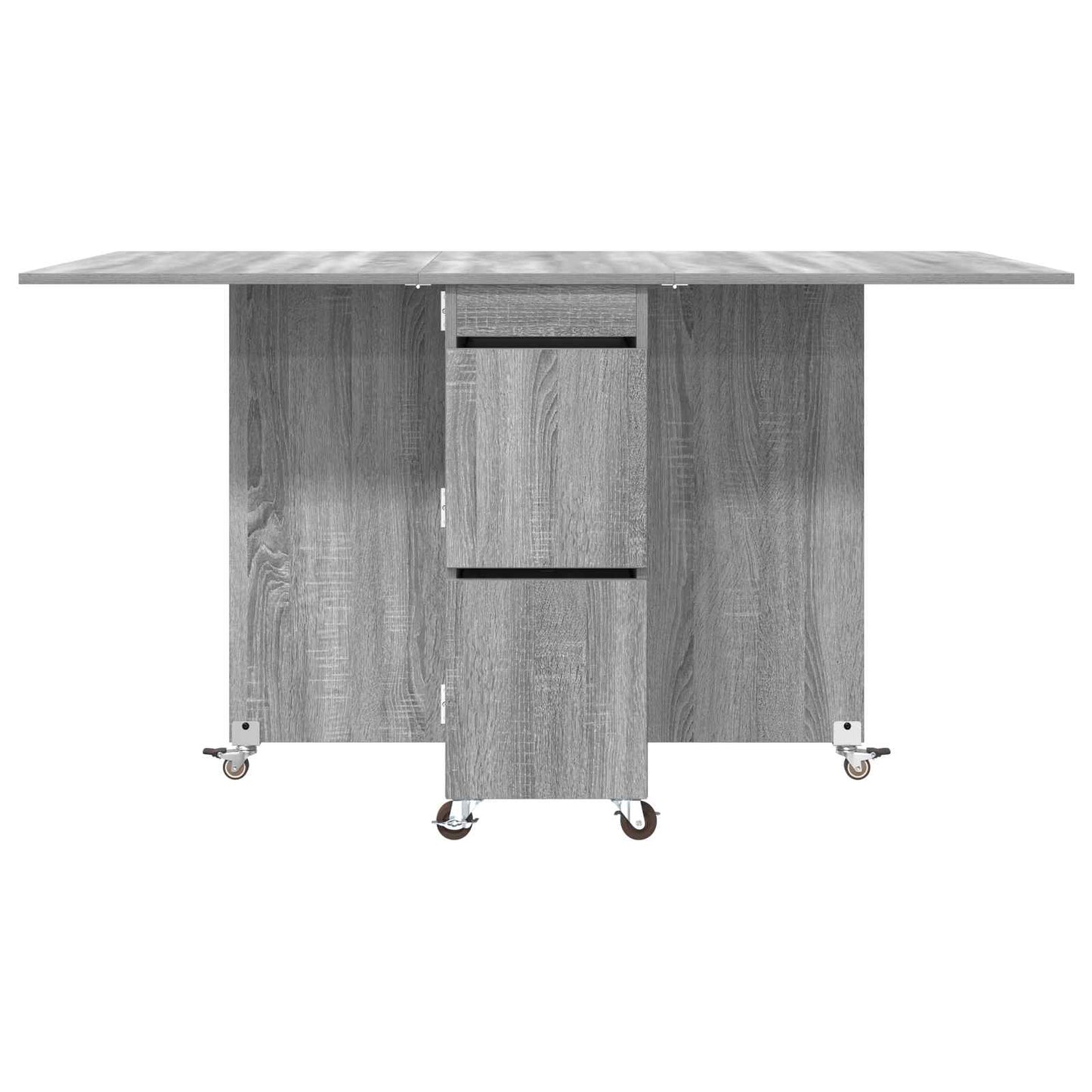 Spisebord 2 pcs 140 x 80 x 77 cm Konstruert tre Grå Sonoma