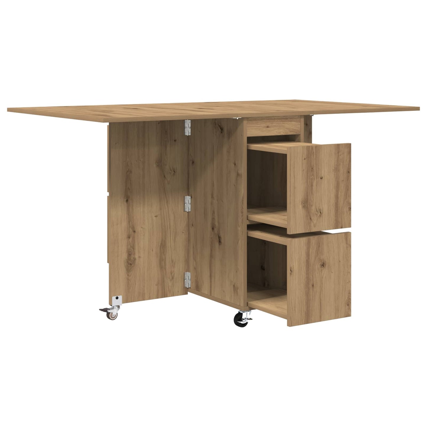 Spisebord 2 pcs 140 x 80 x 77 cm Konstruert tre Artisan eik