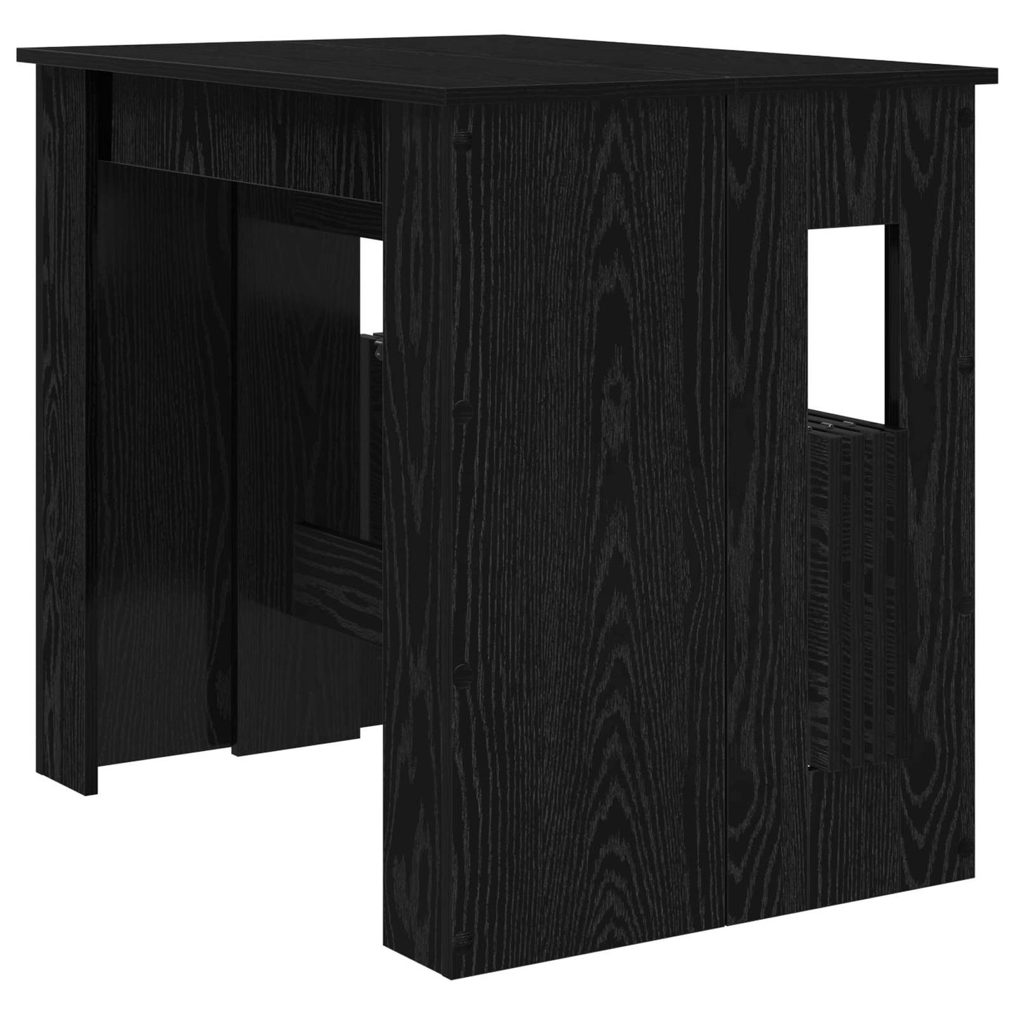 Spisebord 180 x 85 x 75 cm Konstruert tre Svart eik Rektangulær