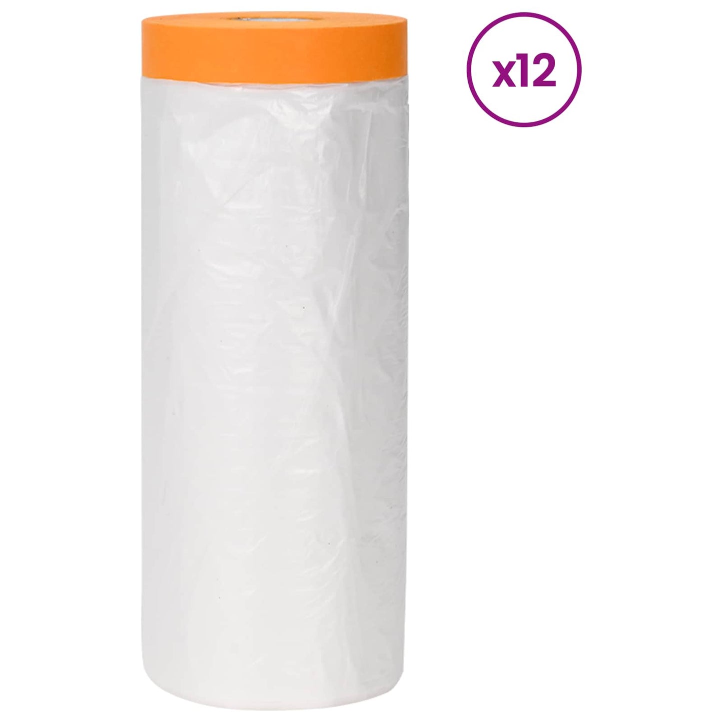Støvbånd med limtape 12 pcs Gjennomsiktig 240 x 2000 cm HDPE
