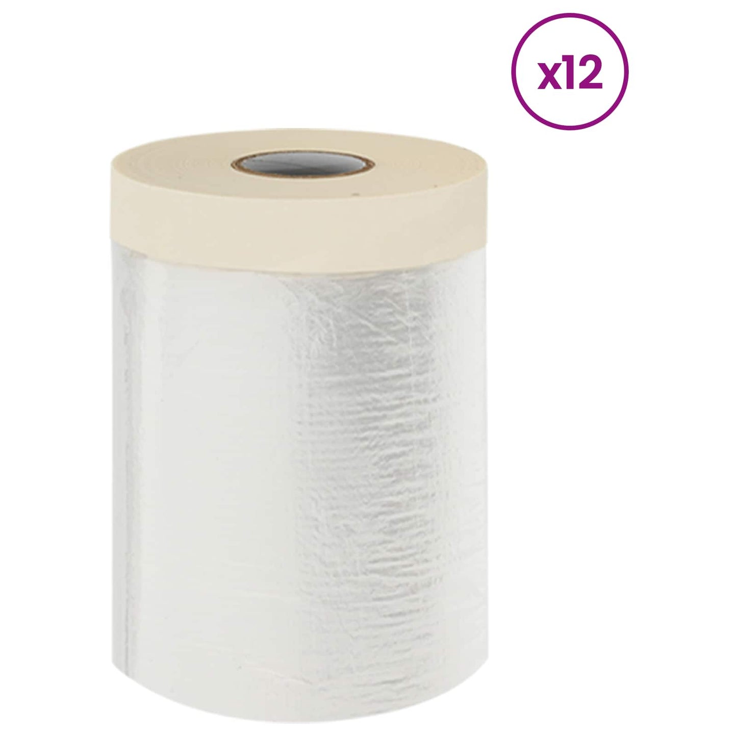 Støvduk med klebrig tape 12 pcs Gjennomsiktig 30 x 3300 cm HDPE
