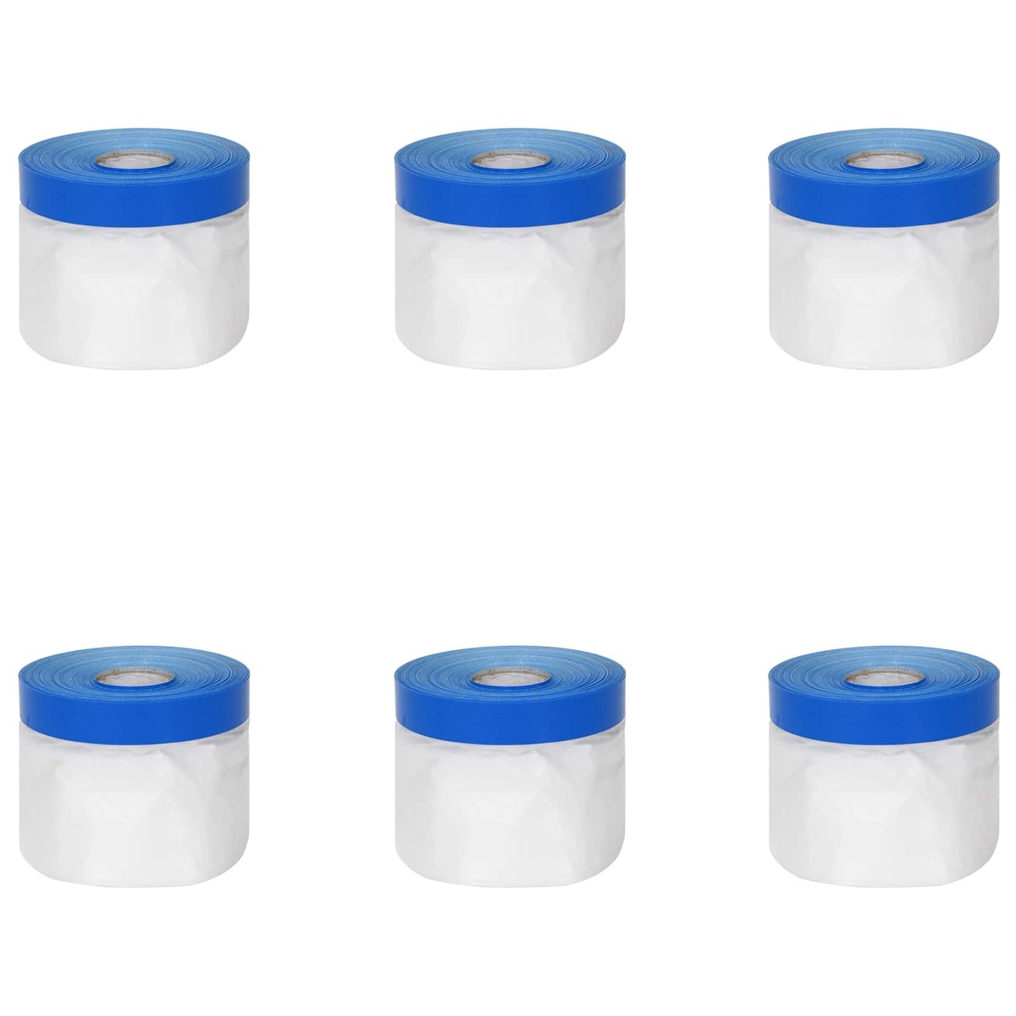 Maskeringsfilm med limtape 6 pcs Transparent og blå