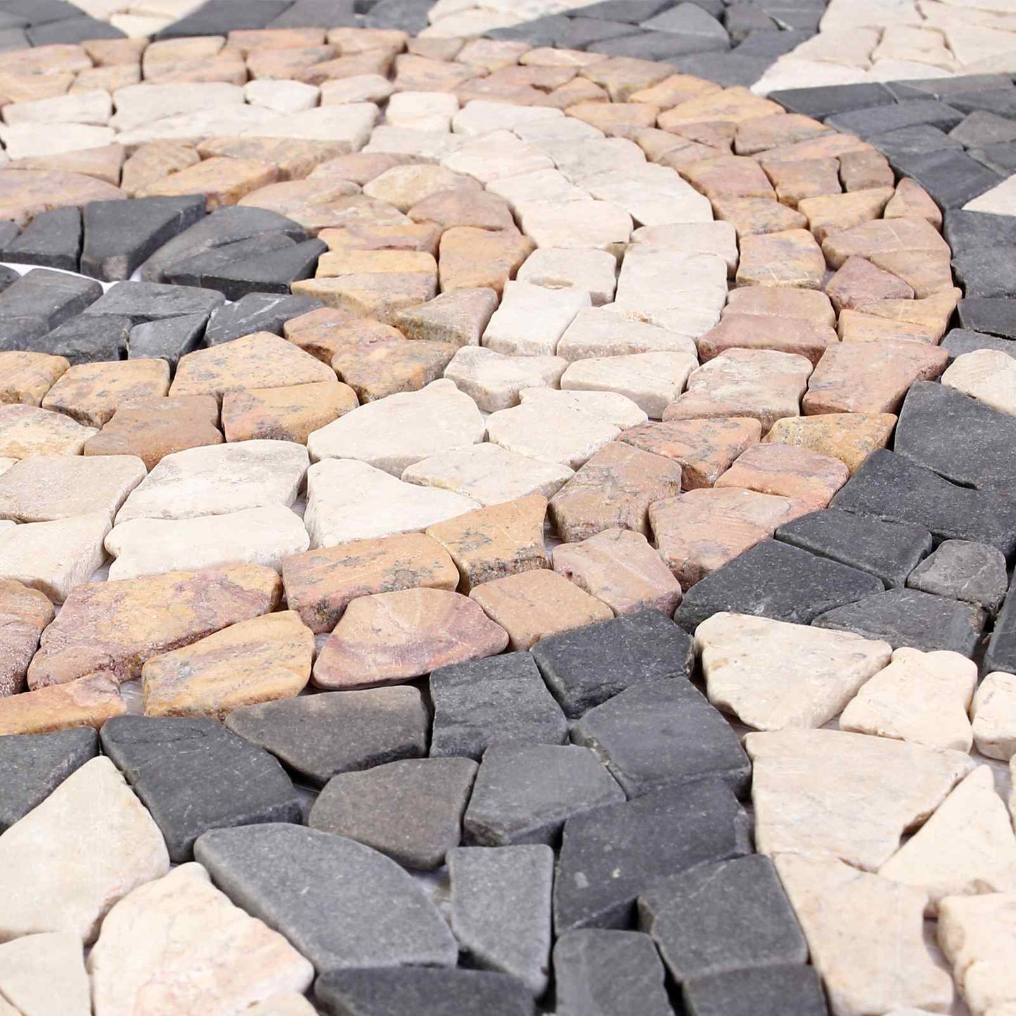 Mosaic Tiles Blomster Mønster Flerfarget 120 x 120 cm Marmor
