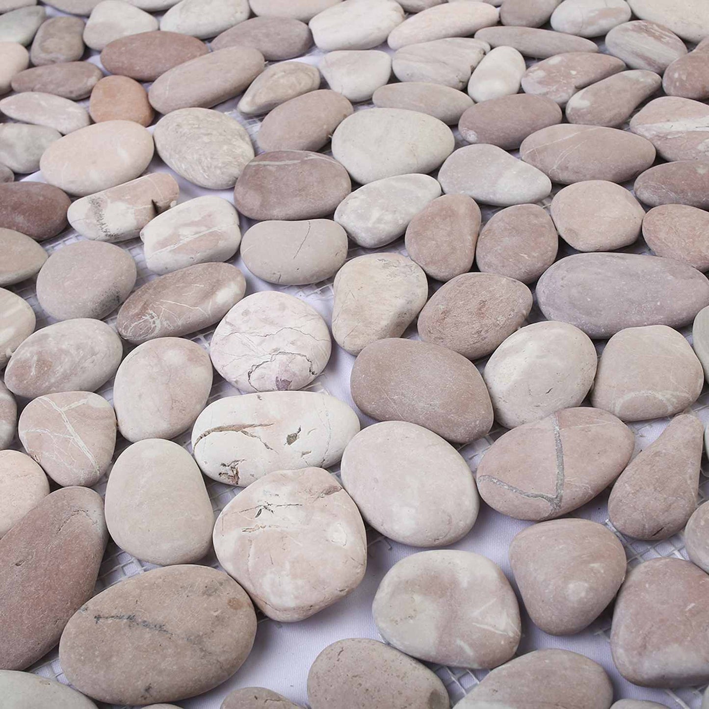 Pebble Fliser Beige og lys rosa 30 x 30 cm Elvestein
