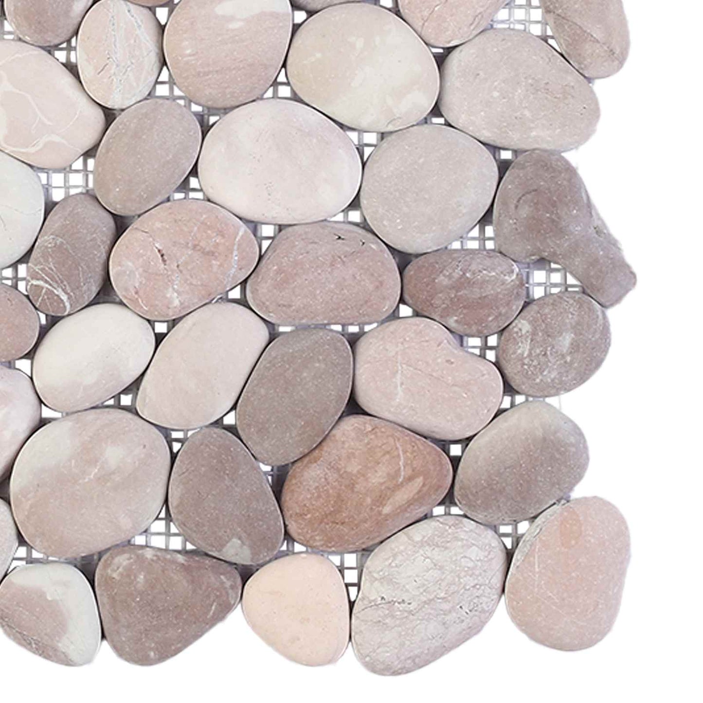 Pebble Fliser Beige og lys rosa 30 x 30 cm Elvestein