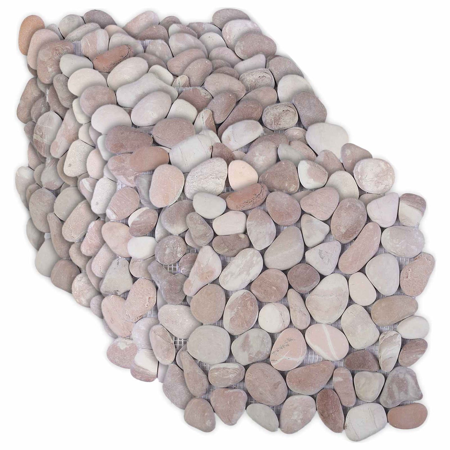 Pebble Fliser Beige og lys rosa 30 x 30 cm Elvestein