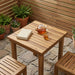 Bordplate 40 x 40 x 3,5 cm Torget Massivt Teaktre Naturlig