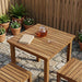 Bordplate 50 x 50 x 3,5 cm Torget Massivt Teaktre Naturlig