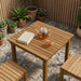 Bordplate 60 x 60 x 3,5 cm Torget Massivt Teaktre Naturlig
