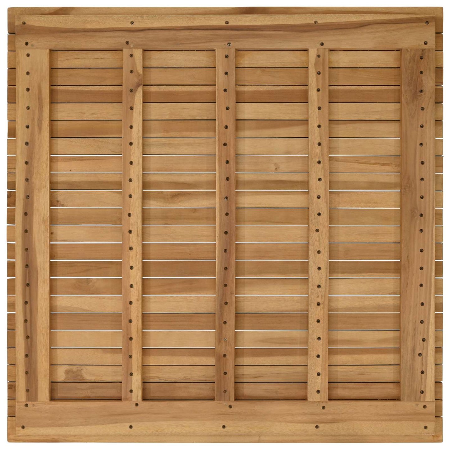 Bordplate 90 x 90 x 3,5 cm Torget Massivt Teaktre Naturlig