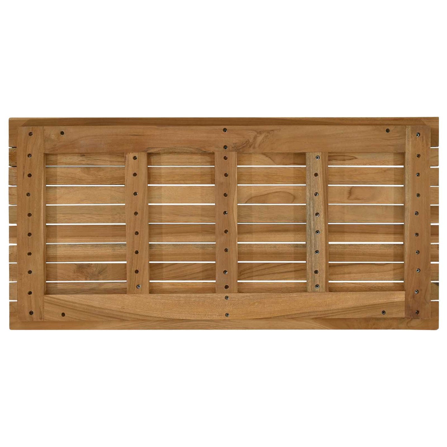 Bordplate 80 x 40 x 3,5 cm Rektangulær Massivt Teaktre Naturlig