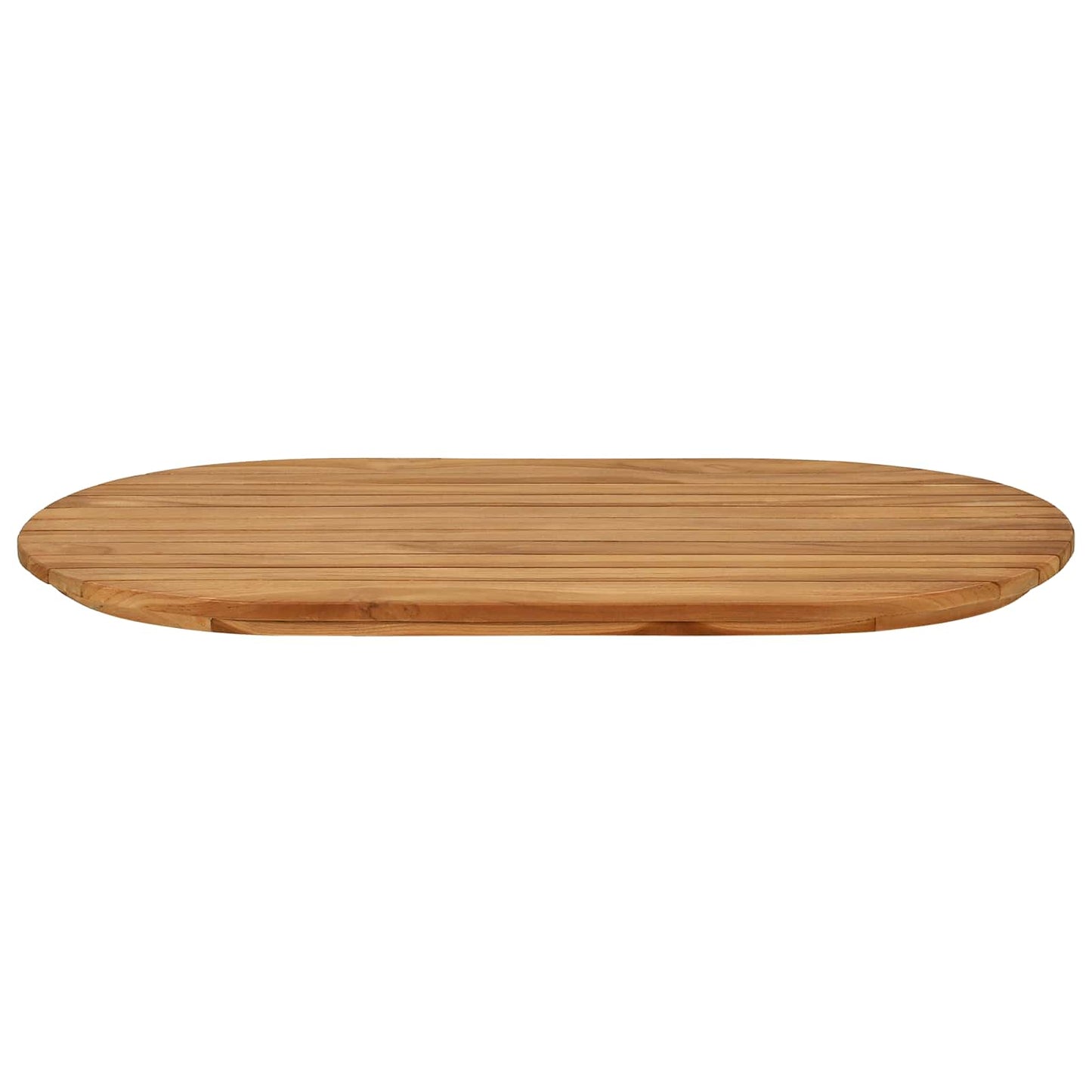 Bordplate 80 x 40 x 3,5 cm Oval Massivt Teaktre Naturlig