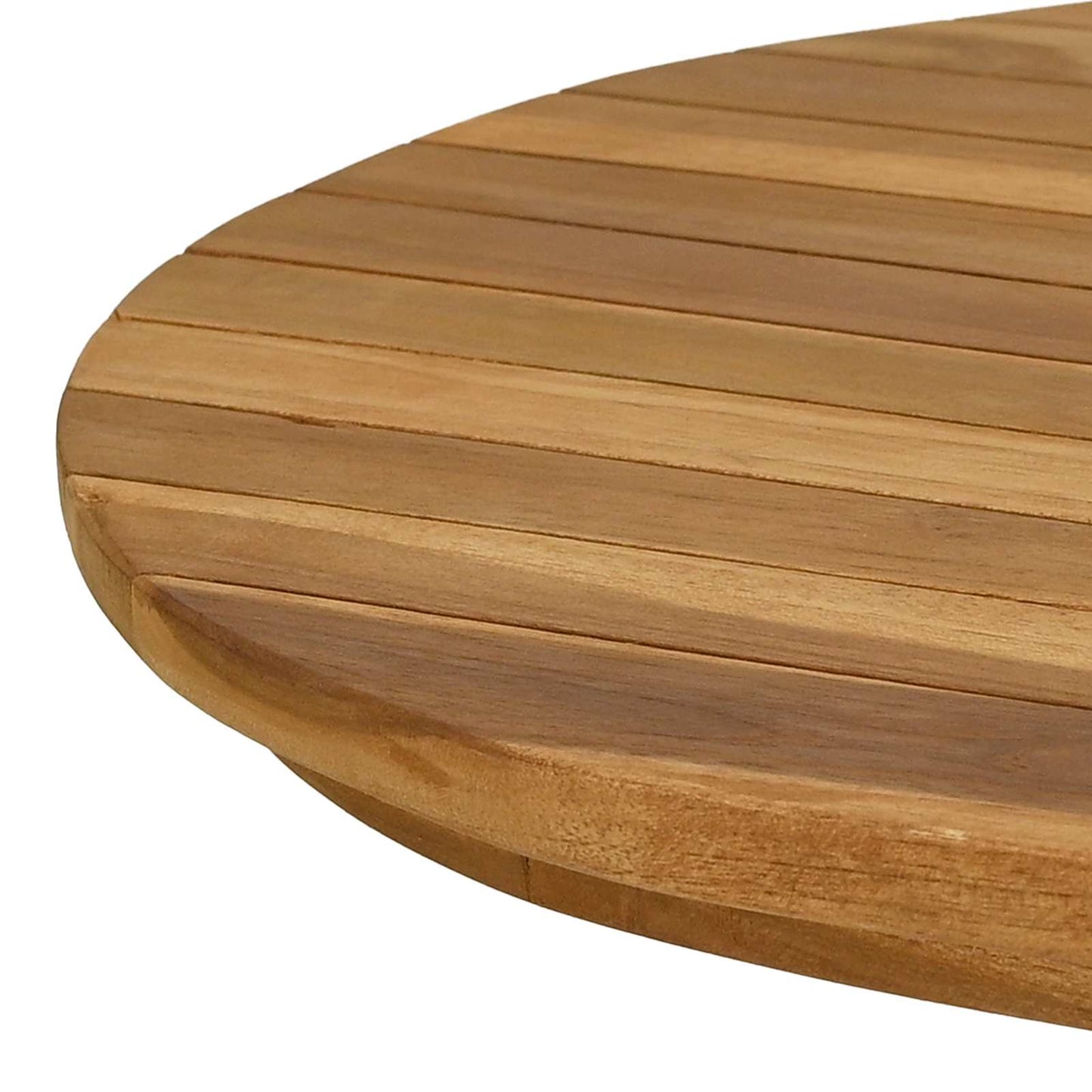 Bordplate 90 x 45 x 3,5 cm Oval Massivt Teaktre Naturlig