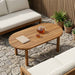 Bordplate 90 x 45 x 3,5 cm Oval Massivt Teaktre Naturlig