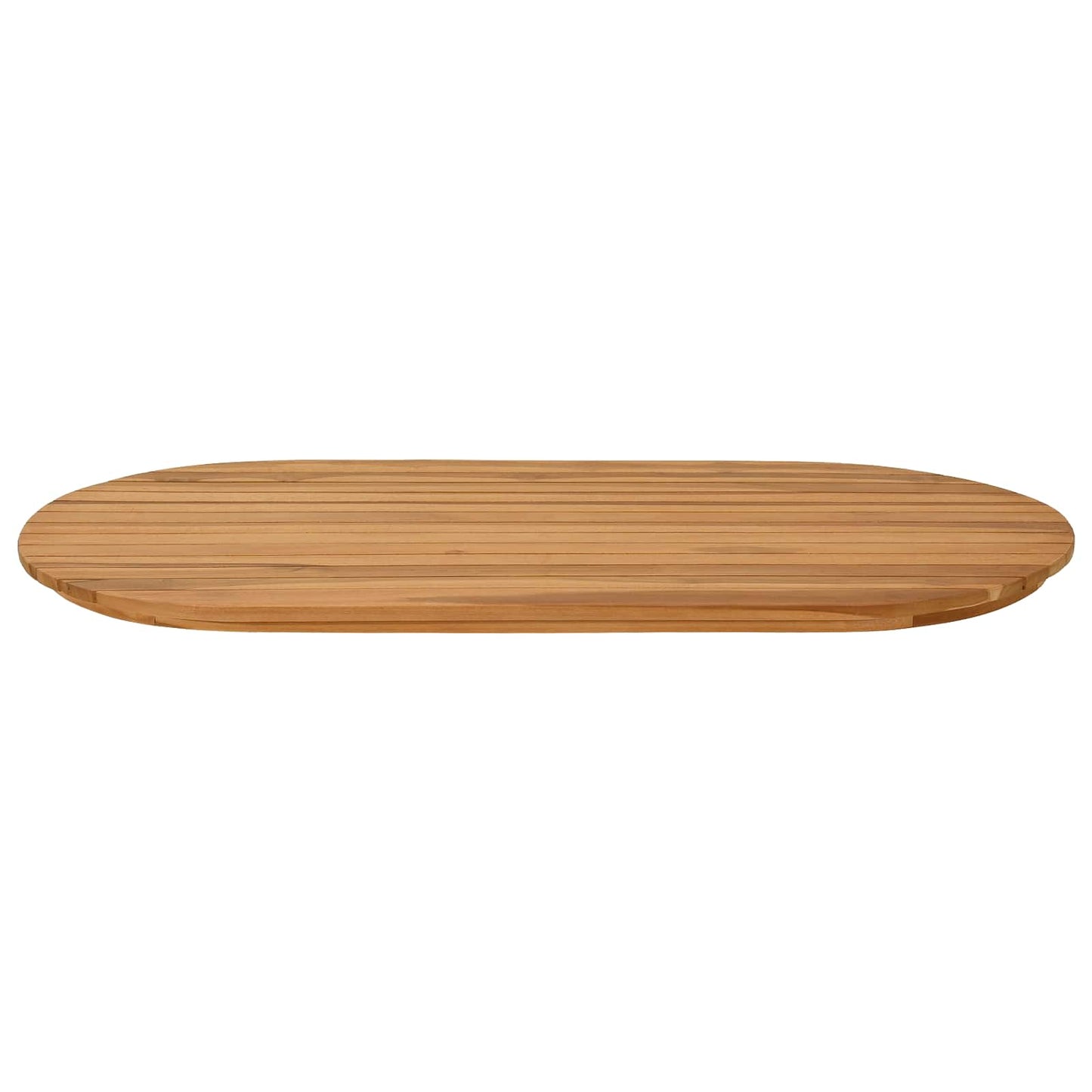 Bordplate 100 x 50 x 3,5 cm Oval Massivt Teaktre Naturlig