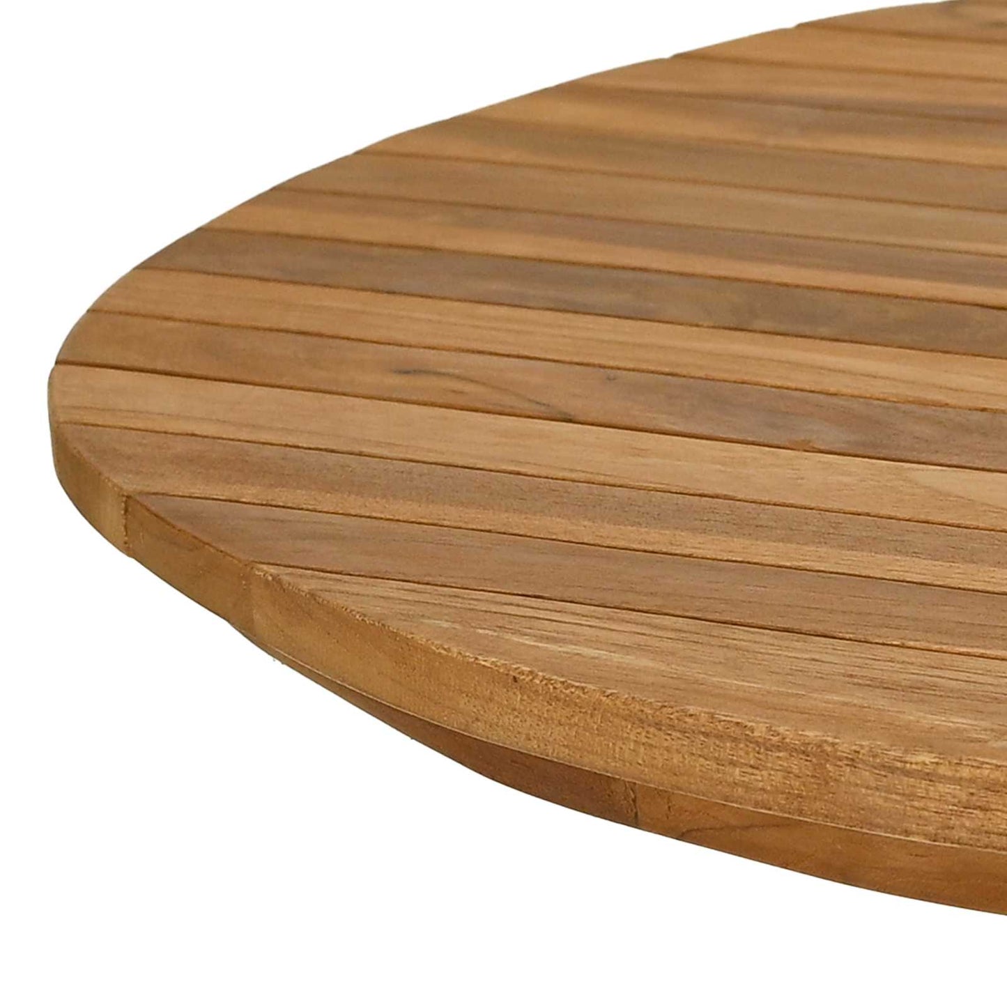 Bordplate 120 x 70 x 3,5 cm Oval Massivt Teaktre Naturlig