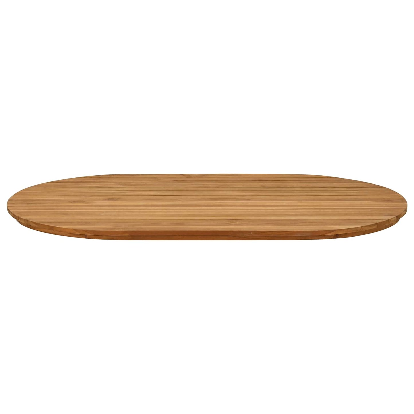 Bordplate 120 x 70 x 3,5 cm Oval Massivt Teaktre Naturlig