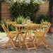 Foldbare Hage Stoler 6 pcs Naturlig 40 x 53 x 80 cm