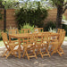 Utendørs Bistro Stoler med pute 8 pcs Naturlig 40 x 42 x 85 cm