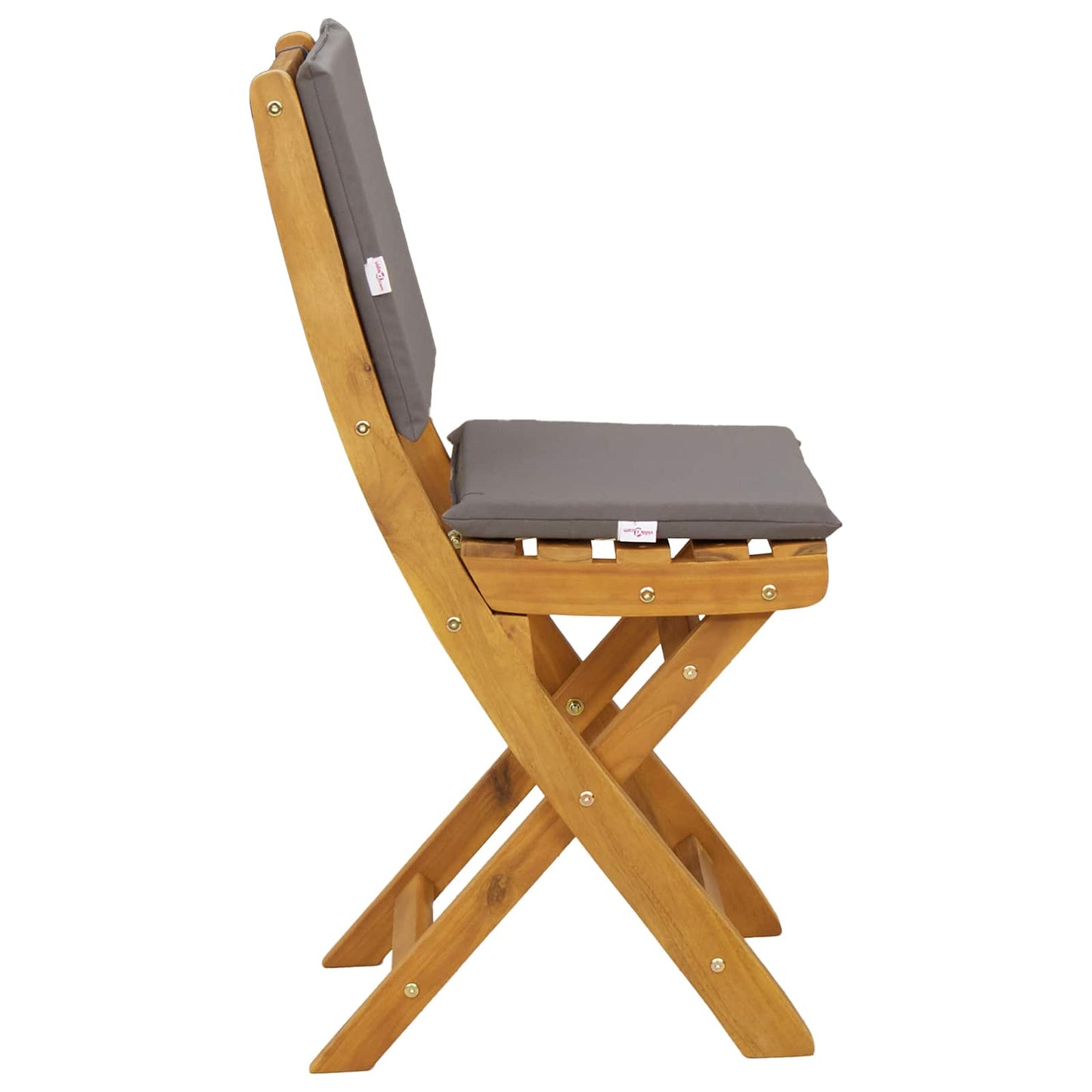 Utendørs Bistro Stoler med pute 8 pcs Mørkegrå 38 x 46 x 85 cm