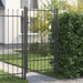 Gjerdeport HORST 100 x 175 cm Metall Svart Låsbar