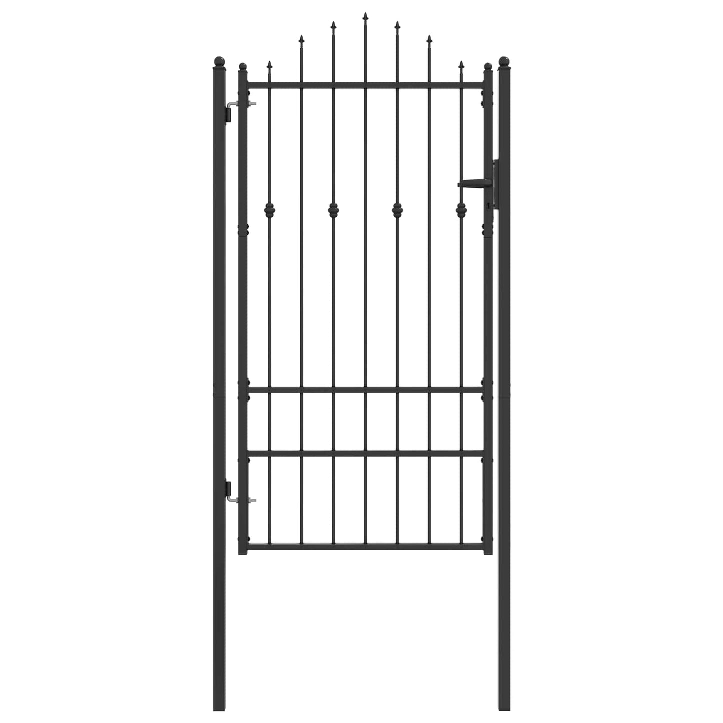 Gjerdeport HORST 100 x 175 cm Metall Svart Låsbar