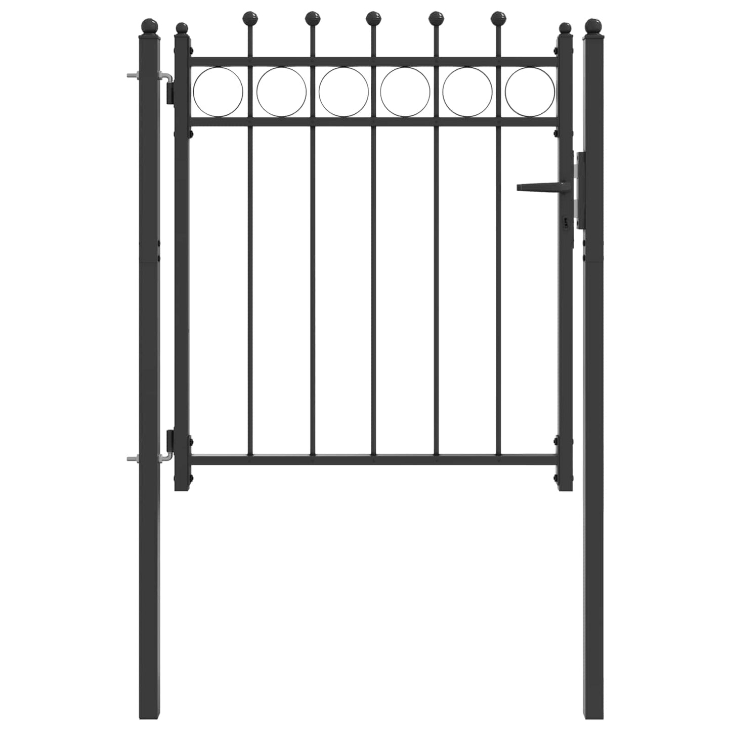 Gjerdeport HORST 100 x 100 cm Metall Svart Låsbar