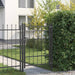 Gjerdeport HORST 100 x 125 cm Metall Svart Låsbar