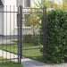 Gjerdeport HORST 100 x 175 cm Metall Svart Låsbar