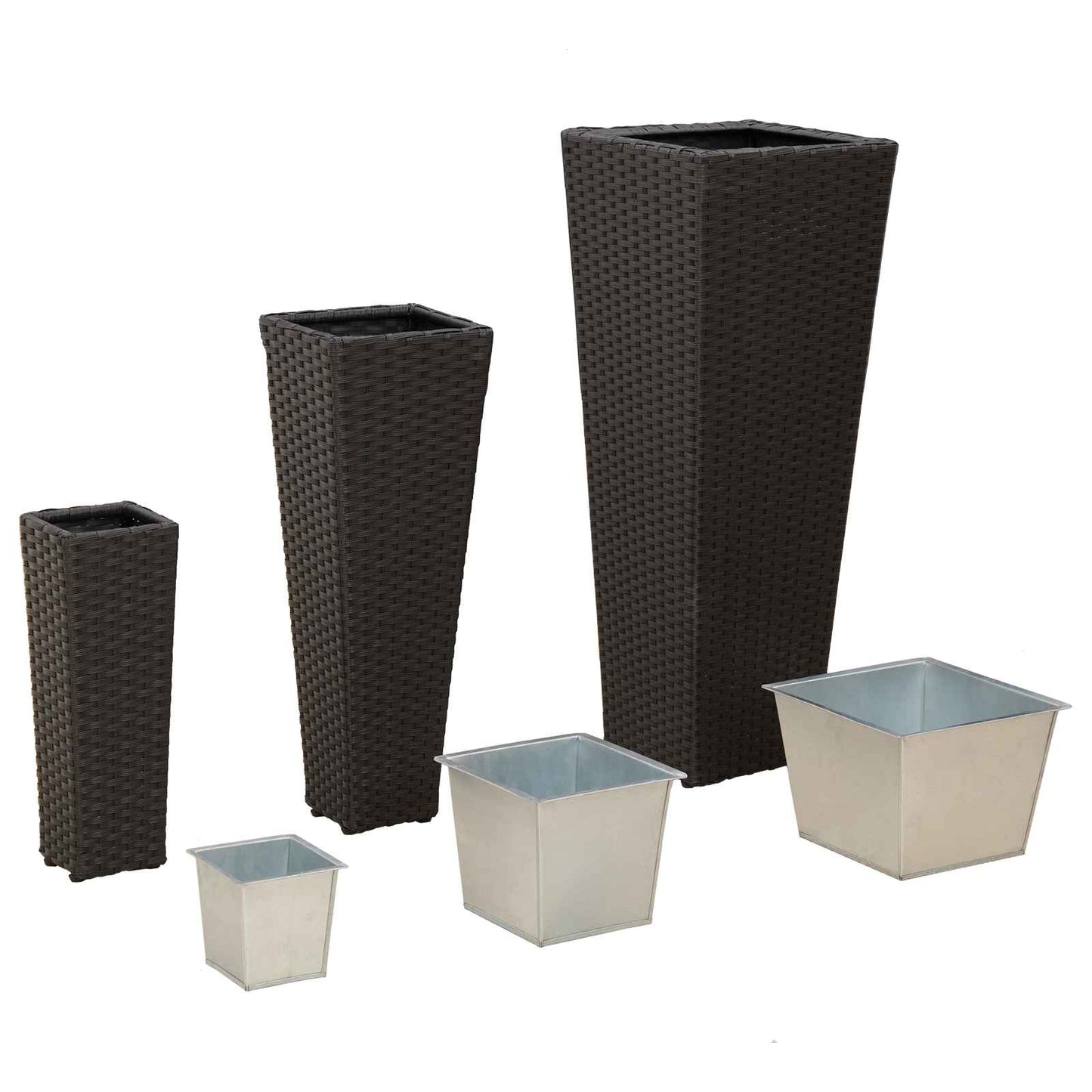Utendørs sett 3 pcs Svart Metall