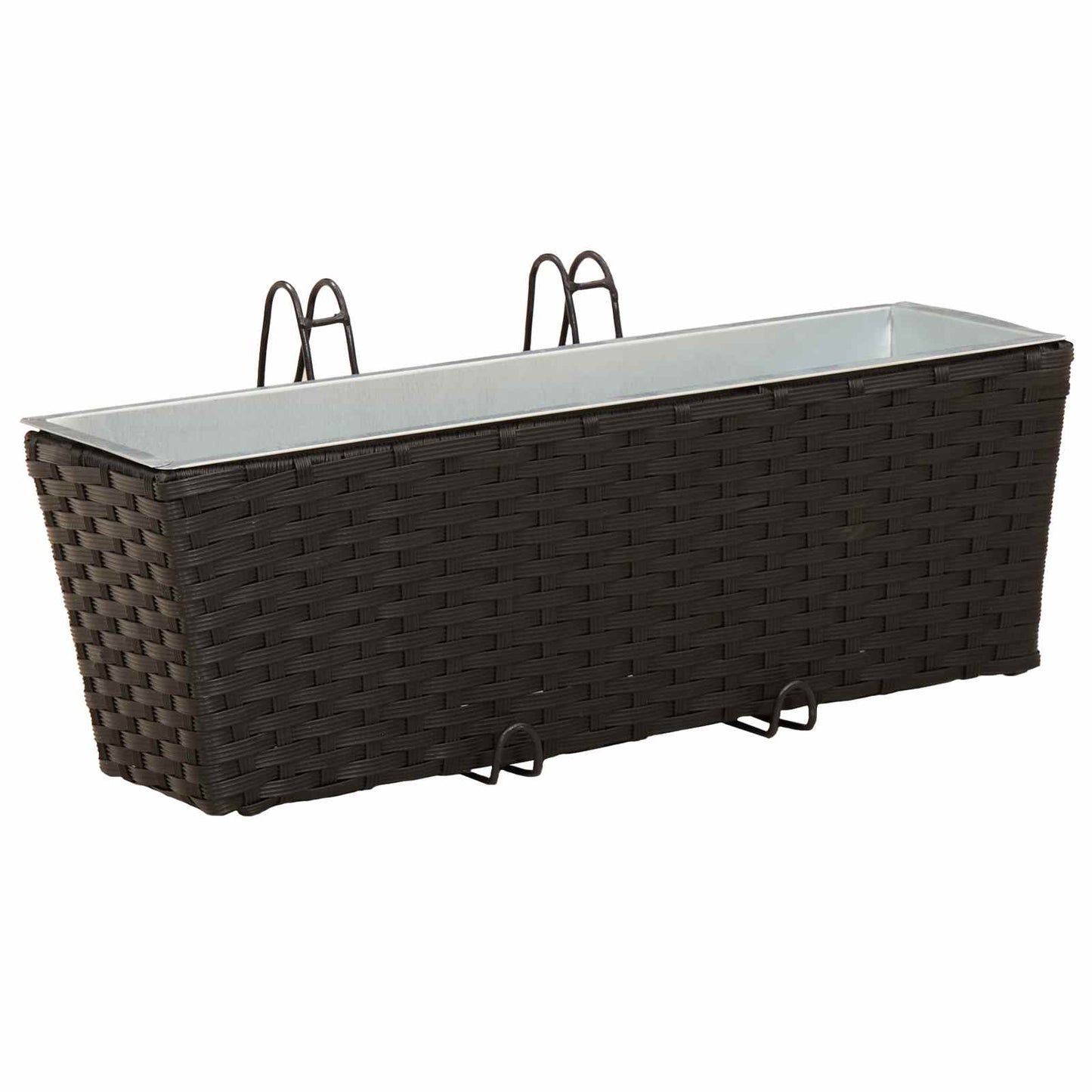 Gelender 2 pcs Svart 50 x 17 x 17 cm Metall vidaXL