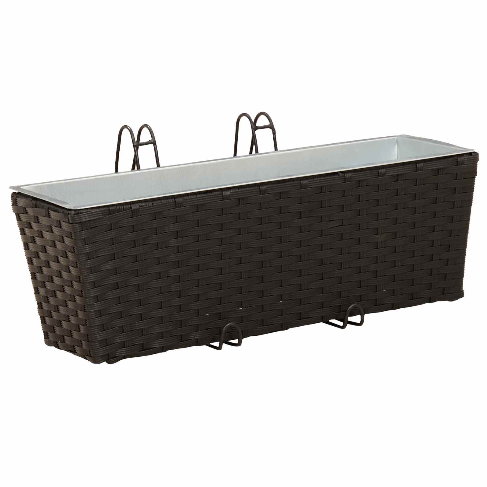 Gelender 2 pcs Svart 50 x 17 x 17 cm Metall vidaXL