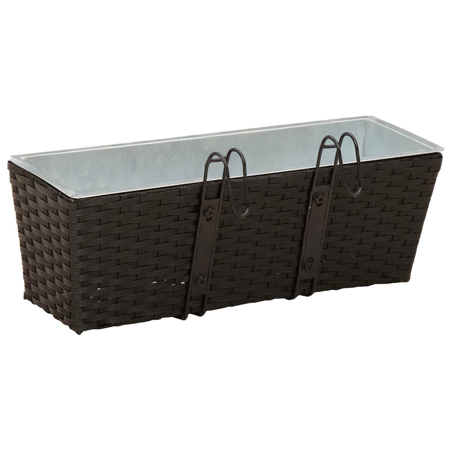 Gelender 2 pcs Svart 50 x 17 x 17 cm Metall vidaXL
