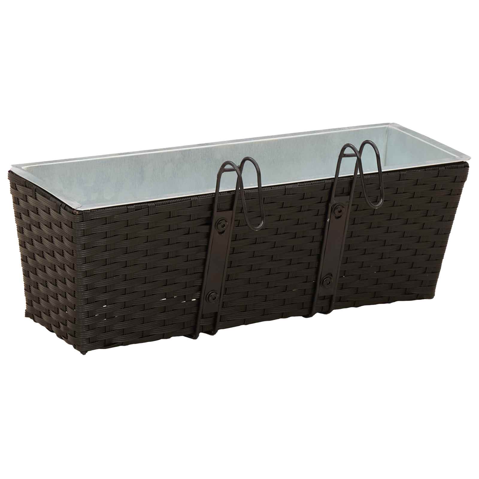 Gelender 2 pcs Svart 50 x 17 x 17 cm Metall vidaXL