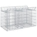 Gabion hevet seng sølv 100 x 50 x 60 cm Galvanisert Stål vidaXL