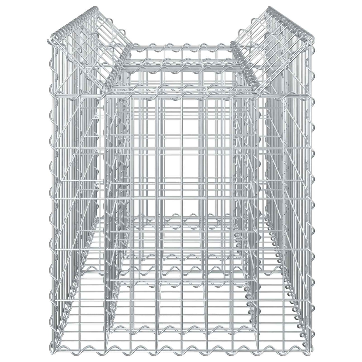 Gabion hevet seng sølv 100 x 50 x 60 cm Galvanisert Stål vidaXL